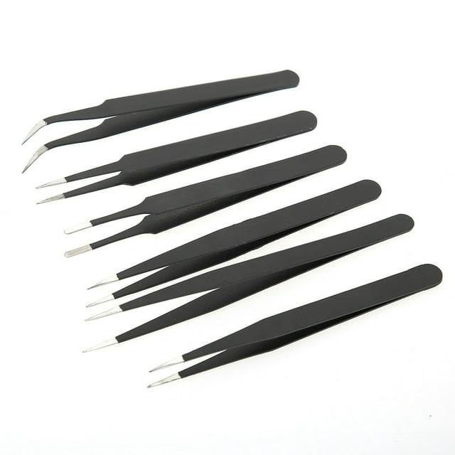 Sonew Stainless Steel Tweezer, Non-magnetic Tweezer,6PCS Anti-static Tweezers Stainless Steel Tweezer Maintenance Tool