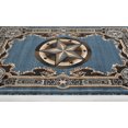 thumbnail image 4 of Allstar 8x10 Traditional Accent Rug in Light Blue with Chocolate Western Texas Star Design (8' x 10'), 4 of 9