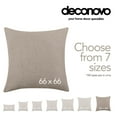 thumbnail image 3 of Deconovo Burlap Throw Pillow Covers Cushion Covers Faux Linen Pillowcase Home Decorations for Couch Sofa 26 x 26 inch Taupe Set of 4, 3 of 5