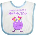 thumbnail image 3 of Inktastic Daddy's Little Monster Girls Baby Bib, 3 of 4