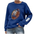 thumbnail image 3 of TaTaai Women Baseball Print Crew Neck Long Sleeve Drop Shoulder Top Hoodie Ladies Spring Autumn Daily Commute Street Wear Soft Comfortable No Fading Machine Washable Stylish Top Gift, 3 of 4