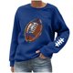 thumbnail image 3 of TaTaai Women Baseball Print Crew Neck Long Sleeve Drop Shoulder Top Hoodie Ladies Spring Autumn Daily Commute Street Wear Soft Comfortable No Fading Machine Washable Stylish Top Gift, 3 of 4