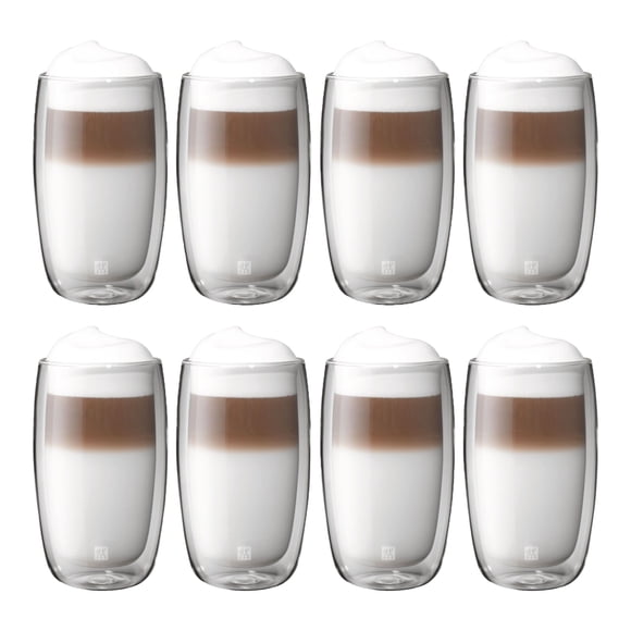 ZWILLING Sorrento Ensemble de 8 Verres à Latte - Paquet Économique, Transparent