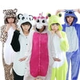 thumbnail image 2 of Pijama de unicornio rosa Kigurumi de dibujos animados, mono con capucha para mujer adulta, Animal, Halloween, Navidad, Panda, puntada, ropa de dormir de dinosaurio, 2 of 4
