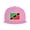 Pink, variant on Snapback Hat Saint Kitts And Nevis Flag Adjustable Flat Bill Brim Hat for Men Women Casual Wear Black