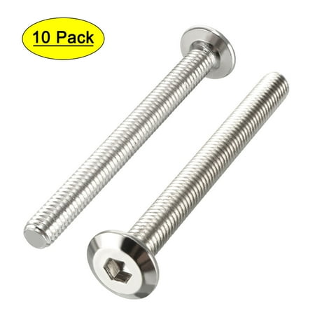 

M6x60mm Hex Socket Head Screws Furniture Bolts Nickel Plated 10pcs