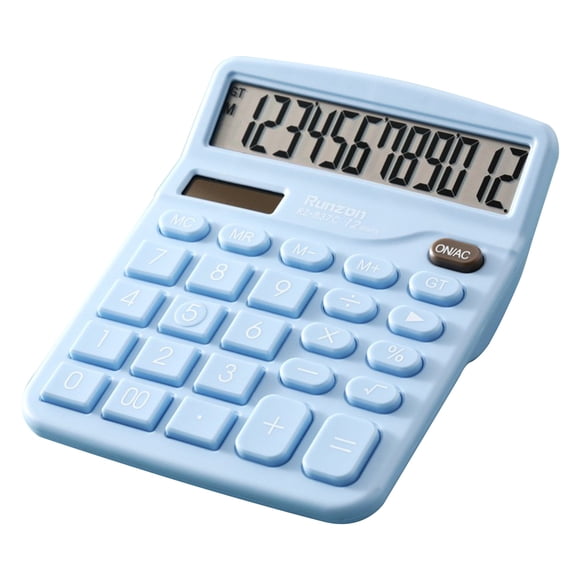 Matoen12 Calculatrice de Bureau 12 Chiffres Écran LCD Extra Grand, Toucher Confortable avec Gros Boutons, Alimentation par Pile Fonction Standard Calculatrices de Bureau