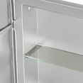 thumbnail image 5 of Wellynap 24 x 36 Inches Silver Bathroom Medicine Cabinet with Mirror, Wall-Mounted Metal Storage Organizer, Adjustable Glass Shelves, and Soft-Close Doors for Bath Space., 5 of 7