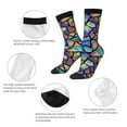 thumbnail image 3 of Yiaed Colored Glass1 Print Great elasticity Crew Socks Sports socks for Men and Women, 3 of 5