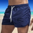 thumbnail image 2 of Board Shorts Male Spring Summer Splicing Swimming Trousers Beach Surfing Shorts Short Homme Dark Blue XL, 2 of 3