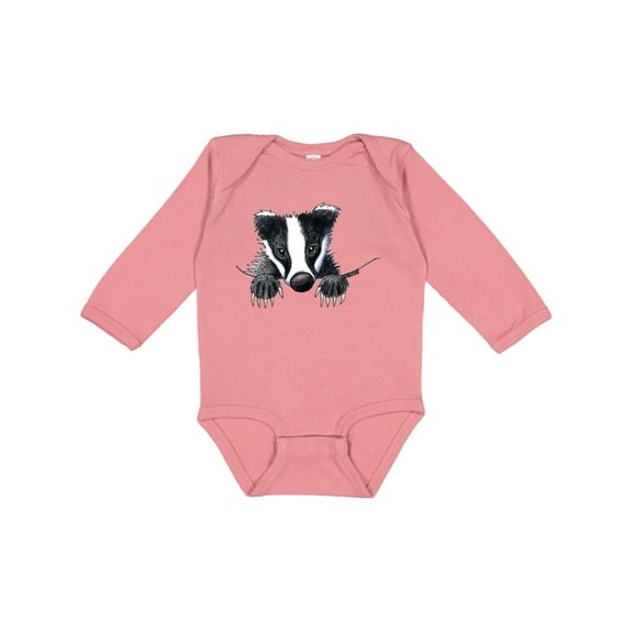 Inktastic Pocket Badger Boys or Girls Long Sleeve Baby Bodysuit