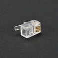thumbnail image 4 of Telephone Modular Plug Male RJ11 Connector, Copper Core 4P4C Clear 100pcs, 4 of 5