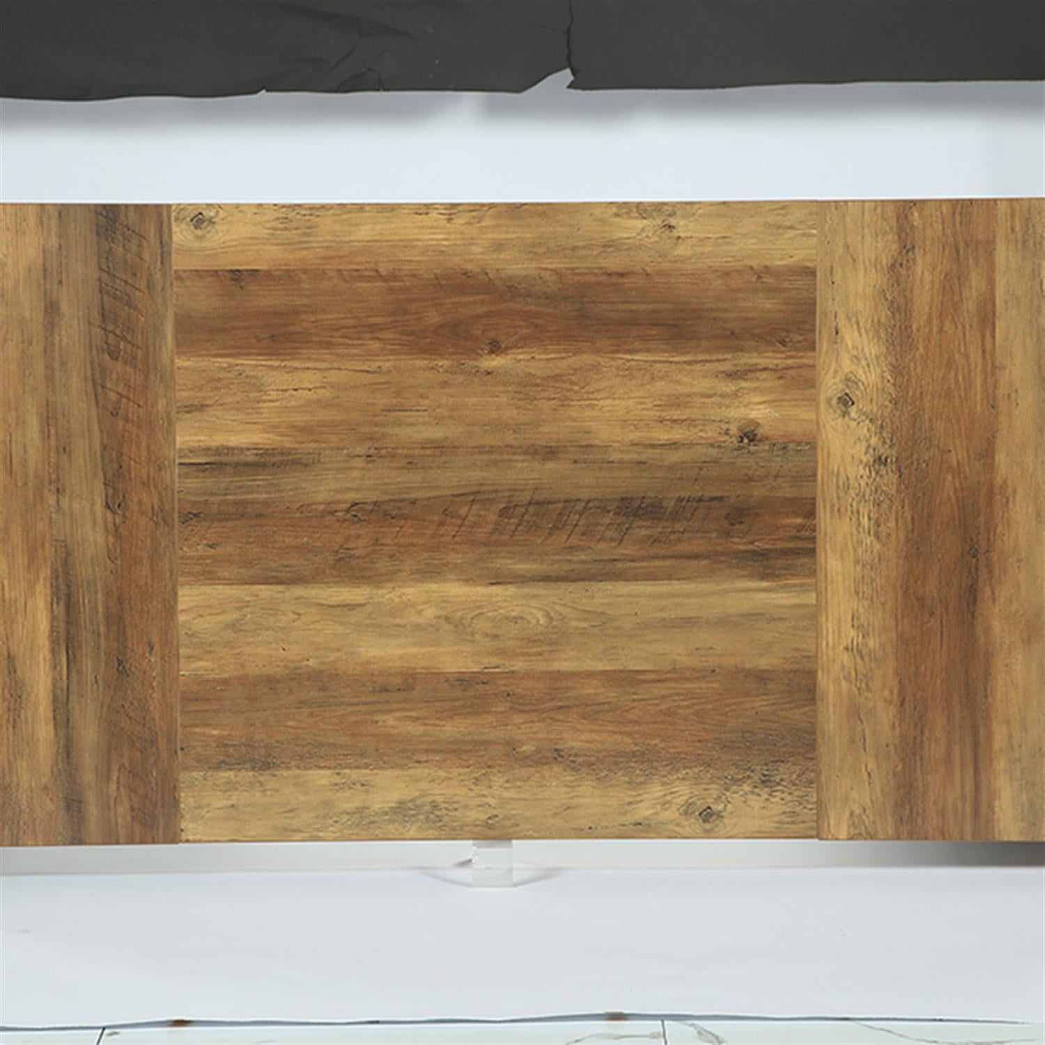 Demi Bonn 63" Dining Table, Farmhouse Kitchen Dinner Table for 4-6 People, Large Rectangular Dinner Table for Dining Room, Home Office, Living Room Furniture, Brown