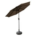 thumbnail image 2 of WestinTrends Paolo 9 Ft Patio Umbrella with Base Included, Market Table Umbrella with 20 Inch Fillable Bronze Round Base, Coffee, 2 of 7