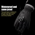 thumbnail image 4 of Guantes térmicos cálidos con cordón para senderismo, conducción, carrera, ciclismo (negro), 4 of 6
