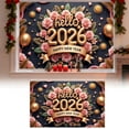 thumbnail image 2 of ZCSKFIN 2026 Colorful Banner with Golden Wall Background Design, Festive Hanging Decoration Suitable for Family Gatherings, Banquet Halls, and Party Backdrop Photography, 2 of 4