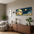 thumbnail image 2 of Oversized Canvas Wall Art Tree of Life with Sun and Moon, Blue Abstract Nature Paintings, Modern Canvas Prints for Living Room Bedroom Home Decoration, 2 of 7