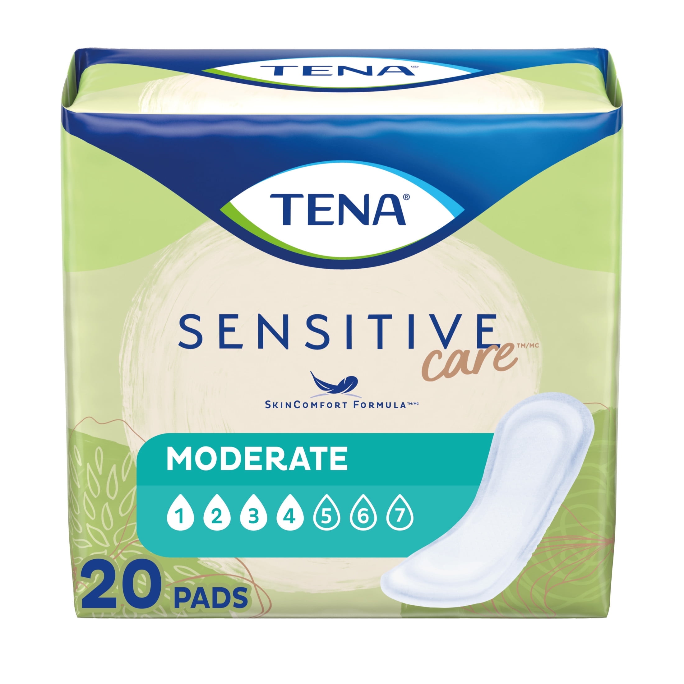 Tena Intimates Moderate Regular Length Incontinence Pad, 20 Count