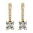 thumbnail image 3 of 0.86 ct tw G VS Diamond Cluster Dangle Diamond Earrings 18K Gold ( G , VS ), 3 of 4