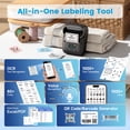 thumbnail image 4 of Phomemo M110 Label Maker Machine with Tape Barcode Printer Bluetooth Portable Thermal Printer, Wireless Label Maker with 100 Labels, for Small Business, Shipping, Clothing Tags & Mailing(Black), 4 of 10