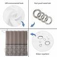 thumbnail image 3 of Boho Brown Flower Shower Curtain Set - Standard 72" x 72" Washable Bathtub Curtain with 12 Hooks, Abstract Bohemia Pesley Floral Waterproof Fabric Stall Shower Curtains for Bathroom/Bathtub Décor, 3 of 6