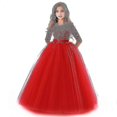 thumbnail image 1 of Girls Lace Long Prom Gowns Bridesmaid Kids Dresses For Girls Teens Girl Party Dress Kids Princess Evening Formal Wedding Vestido, 1 of 4