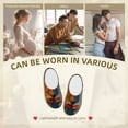 thumbnail image 7 of Fotbe Abstract Colorful Duality Pattern Women's Fuzzy Curly Fur Memory Foam Loafer Slippers Indoor Outdoor Slippers Winter Home Shoes-40/41, 7 of 7