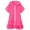 4D-Hot Pink, variant on Girls Rash Guard Swimsuit Long Sleeve Kids Toddler Swim Cover Up Girls Boys Beach Swimsuit Coverup Terry Zipper Bathing Suit Cover Ups Swimwear