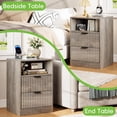 thumbnail image 6 of FANRAL Nightstand Set of 2,LED Nightstands with Charging Station,Fluted Design Bedside Table with RGB LED Lighting,Mid Century Modern Small Dresser with Storagee,Gray Night Stand, 6 of 8