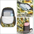 thumbnail image 4 of Sunflower and Seed Cream Pattern 17" Waterproof Oxford School Backpacks for Teens, S-Shape Padded Straps, for School, Travel, Hiking, Camping, 4 of 5