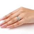 thumbnail image 4 of 1.50 Ct Lab Created Green Emerald Men's Wedding Band Ring 14k Yellow Gold Plated Sterling Silver, 4 of 4