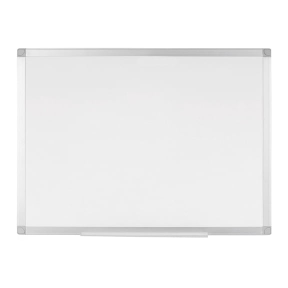 Small Porcelain Magnetic Dry Erase Whiteboard, 24 x 18 Inch Wall Mounted White Board, Premium Aluminum Frame Bulletin Board for Home Office Classroom, White