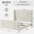 thumbnail image 2 of Queen Upholstered Bed Frame with LED Headboard & Footboard - Noiseless, Easy Assembly Platform Bed for Master Bedroom and Guest Room, White, 2 of 8