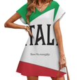 thumbnail image 4 of Robe Dos Nu à Lacets Italie Robe Col Carré Mode Imprimée Robe 6TG Italie Drapeau Italien Italie Drapeau Européen, 4 of 5