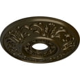thumbnail image 3 of Ekena Millwork 18"OD x 3 1/2"ID x 1"P Valletta Ceiling Medallion (Fits Canopies up to 3 1/2"), Hand-Painted Green Gold, 3 of 6