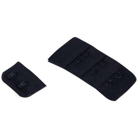 

Porcelynne Black Bra Hook and Eye Replacement Closure with Black Hardware - 2 Rows - 1 Wide - 1 Pair