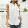 thumbnail image 4 of HAPIMO Women's Summer Tank Tops Sleeveless Shirts for Girls Notch V-Neck Blouse Solid Color Print Tops Tunic Comfy Camisole Casual Lace Crochet Camis Vest Sales White XL, 4 of 9