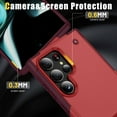 thumbnail image 2 of Allytechgroup Rugged Phone Case for Samsung Galaxy S25 Ultra, Full Body Protection with Screen Protector, Invisible Kickstand, Durable Galaxy S25 Ultra Case for Women Men, Red, 2 of 7