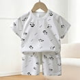 thumbnail image 2 of Zshosam Girls Pajama Set Kids Satin Pajamas Sets Baby Boy Girl Button-Down Silk Sleepwear 2 Piece Short Sleeve Loungewear Clothes Set Size 7T 8T,(Black 7-8 Years), 2 of 6