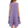 thumbnail image 4 of NAISIBABY Princess Dress for Girls, Cute Flowy Sleeveless Tiered Mesh Kids Party Birthday Tulle Dresses Purple 8T, 4 of 6