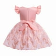 thumbnail image 4 of NAISIBABY Girls Princess Dress, Ruffled Sleeve Floral Embroidery Mesh Kids Prom Maxi Dress Pink 2T, 4 of 4