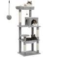 thumbnail image 1 of Cat Tree for Indoor Cats 5-Level Cat Tower for Large Cats with Large Hammock Sisal Covered Scratching Posts Cozy Condo Top Perch ShopWise Round, 1 of 8