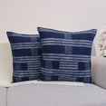 thumbnail image 5 of NOVICA Cotton batik cushion covers, 'Indigo Dreams' (pair), 5 of 7