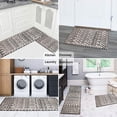 thumbnail image 6 of Boho Kitchen Rug Set of 2 - Luxurious Black Moroccan Design, Non-Slip, Washable, Ultra-Soft Floor Carpet Runners - Perfect for Kitchens, Hallways, Bedrooms, Bathrooms, Living Rooms, 6 of 7