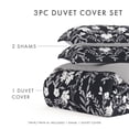 thumbnail image 6 of Noble Linens Black Reversible Secret Garden Print 2-Piece Duvet Cover Set, Twin/TwinXL, 6 of 12