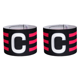 thumbnail image 1 of Brazalete Capitan Band ajustable, transpirable, para capitán de fútbol (negro), 2 uds., 1 of 4