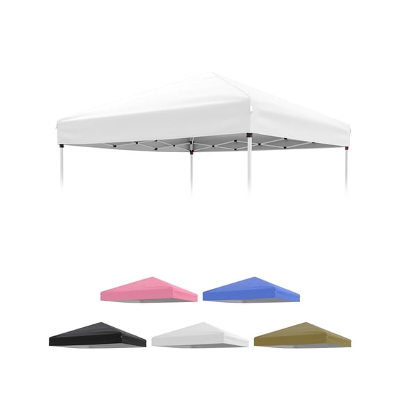 10x10ft Canopy Replacement Top with Silver Coated, Waterproof & UV Protection Pop Up Canopy Tent Replacement Top Cover Waterproof for Outdoor Garden Patio Sun Shade(Top Only), White