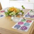 thumbnail image 4 of Ambesonne Oriental Place Mats Set of 4, Mexican Festival, Standard Size, Turquoise Fuchsia, 4 of 6
