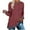 Wine, variant on ShomPort Women's Crewneck Tunic Tops Fall Casual Loose Long Sleeve Knit Jumper Tops Pullover