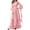 Pink, variant on Women's Fashion Long Sleeve,Women's Vintage Solid Color Lace Collar 3/4 Sleeve Cos Dress Orange